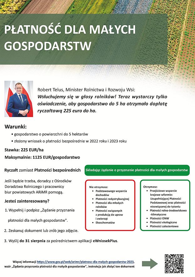 Płatność dla małych gospodarstw rolnych