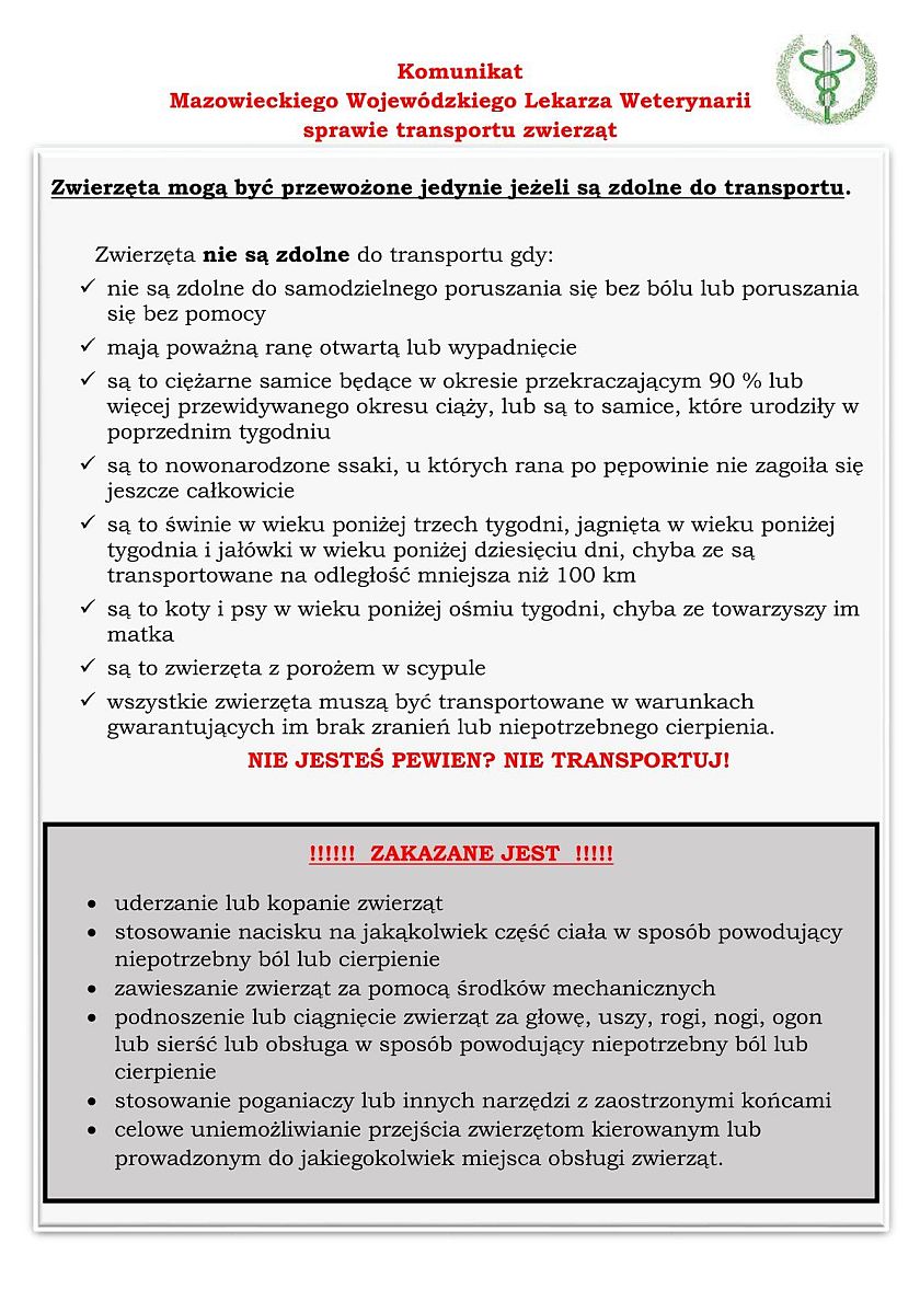 Transport zwierząt