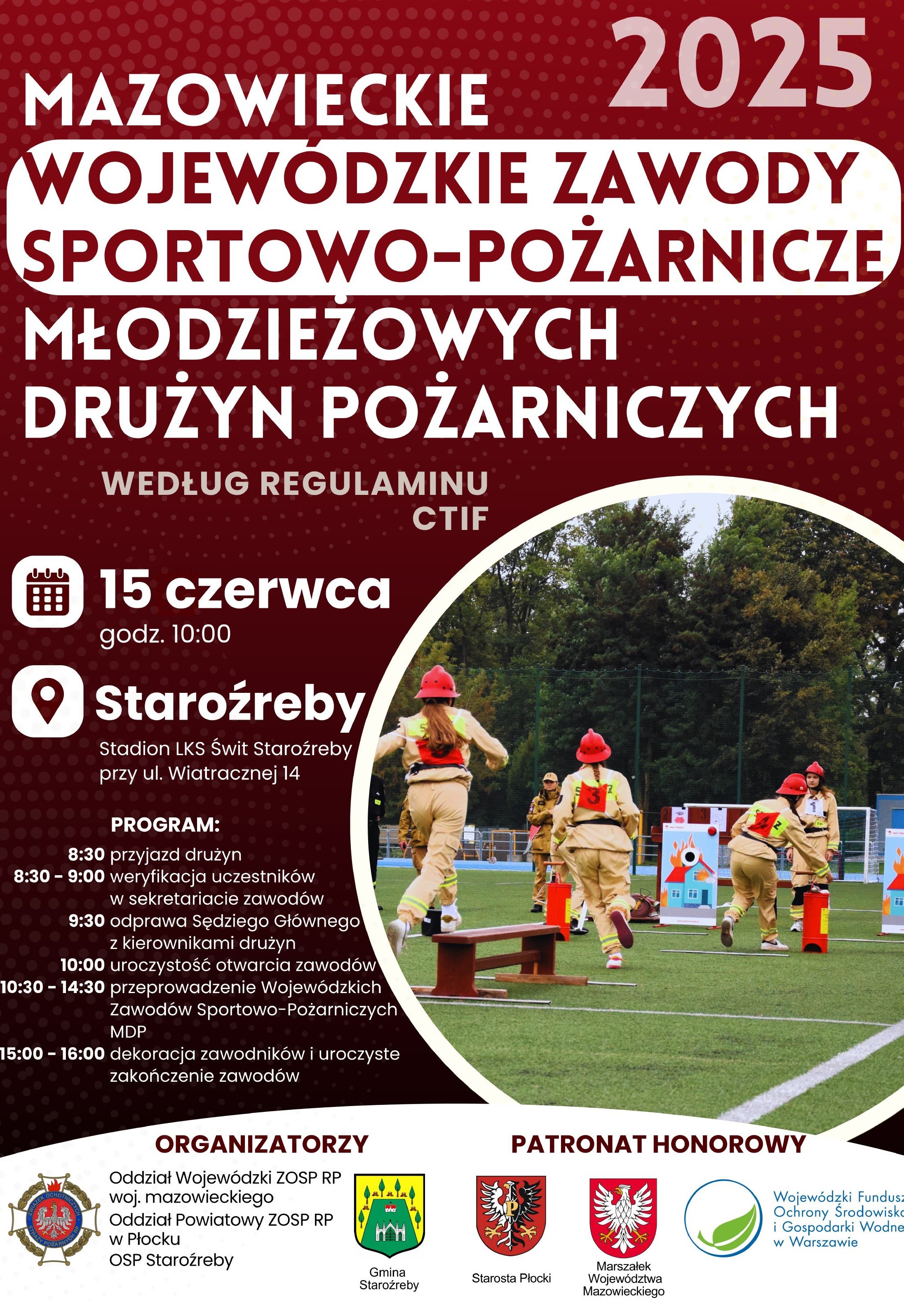 Plakat zawodów pożarniczych