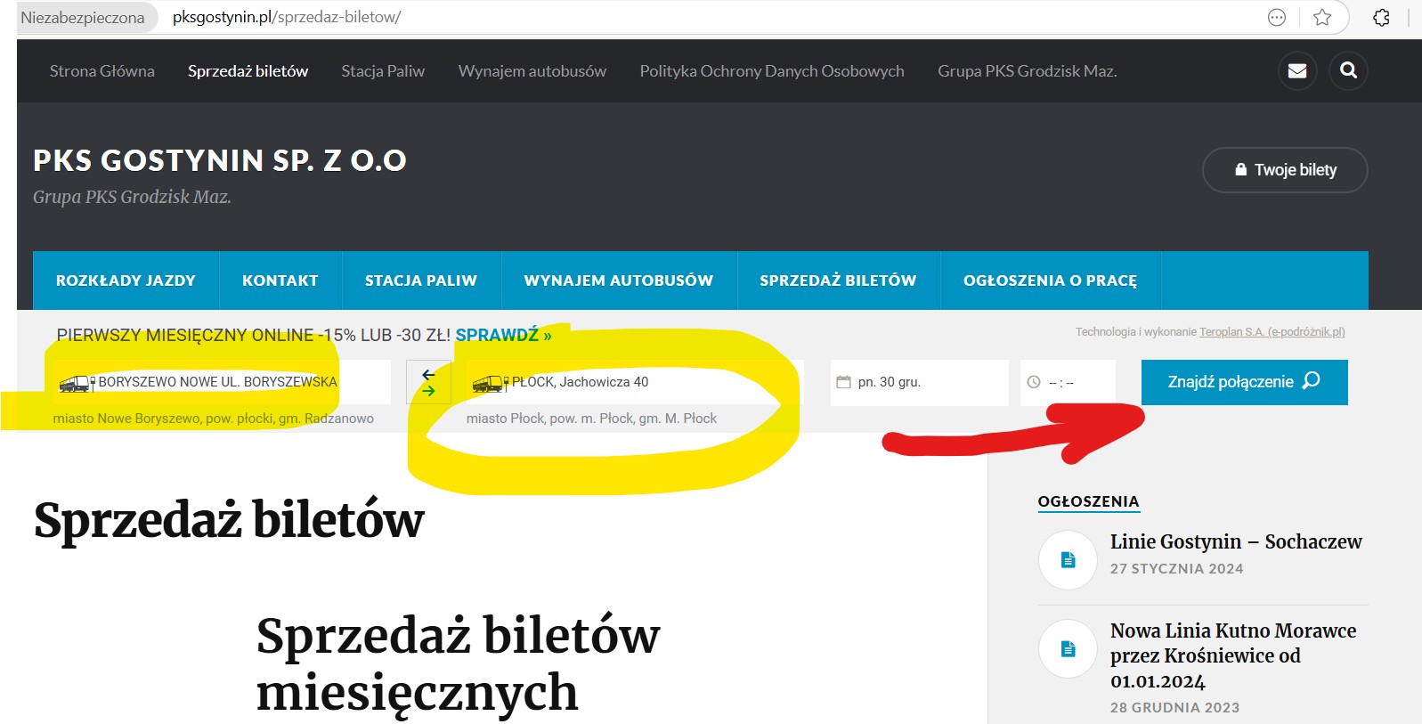 zakupi biletu